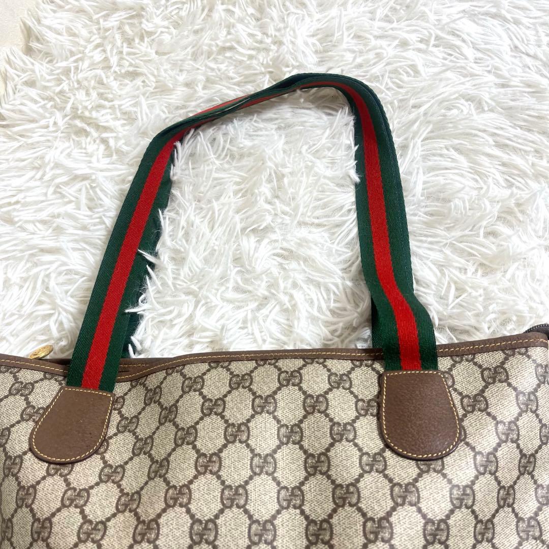 美品】オールドグッチ シェリーライン GGスプリーム トートバッグ