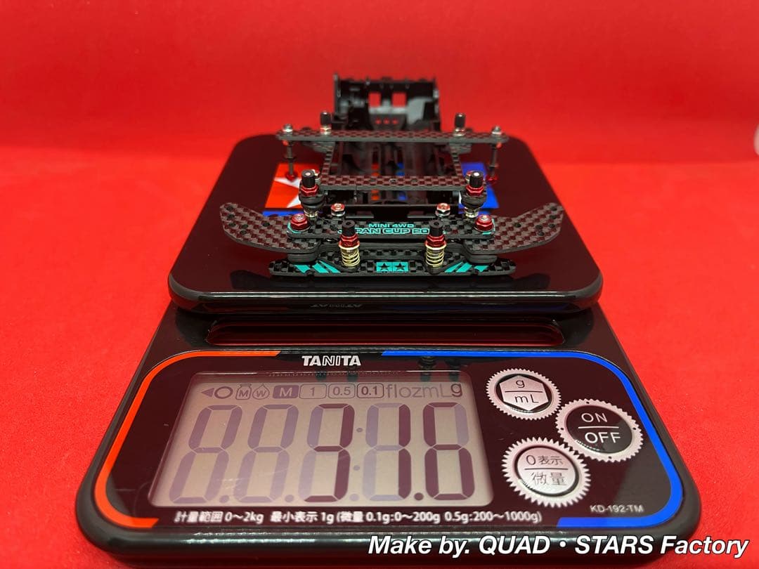 ミニ四駆・VZ用】2軸ATピボットバンパー＋フロント提灯 2022／カーボン