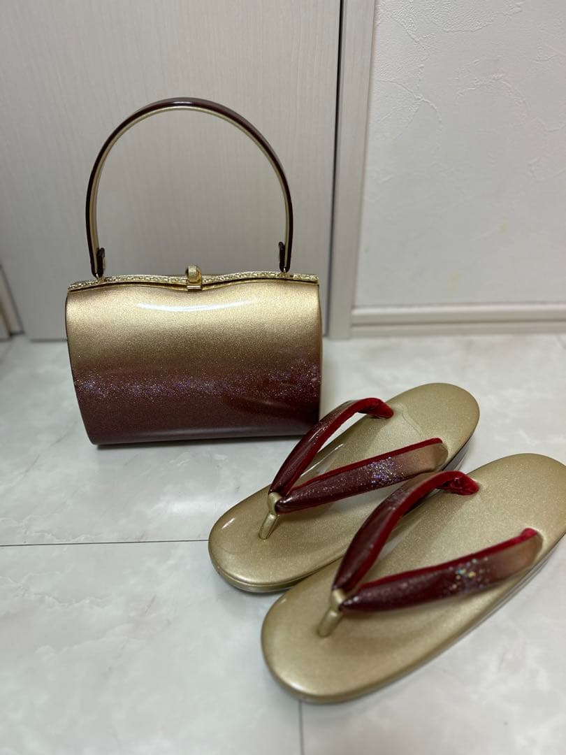 さゆ　和装用バッグ　草履セット　LL 25センチ　値下げ不可 楽天市場】草履バッグセットllの通販