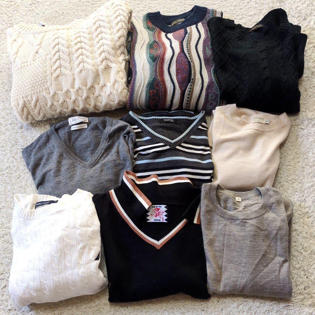 【まとめ売り】ニット9枚　バーバリー　サノバチーズ SON OF THE CHEESE（サノバチーズ） ヘネシー フットボール セーター