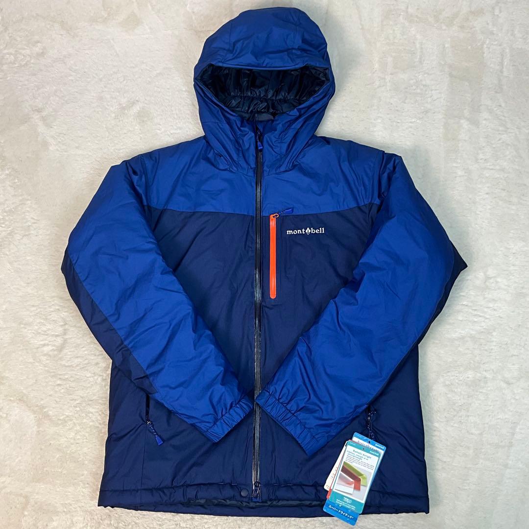 【未使用】 モンベル フラットアイアンパーカ Lサイズ 雪山登山やクライミングに！＜モンベル＞の化繊綿ジャケット「フラット