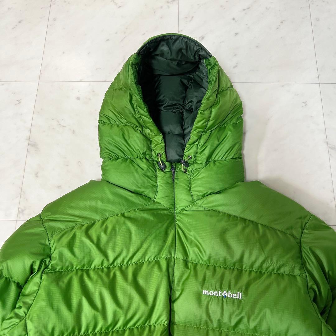 モンベル ライトアルパインダウンパーカ ドローコード グリーン メンズ