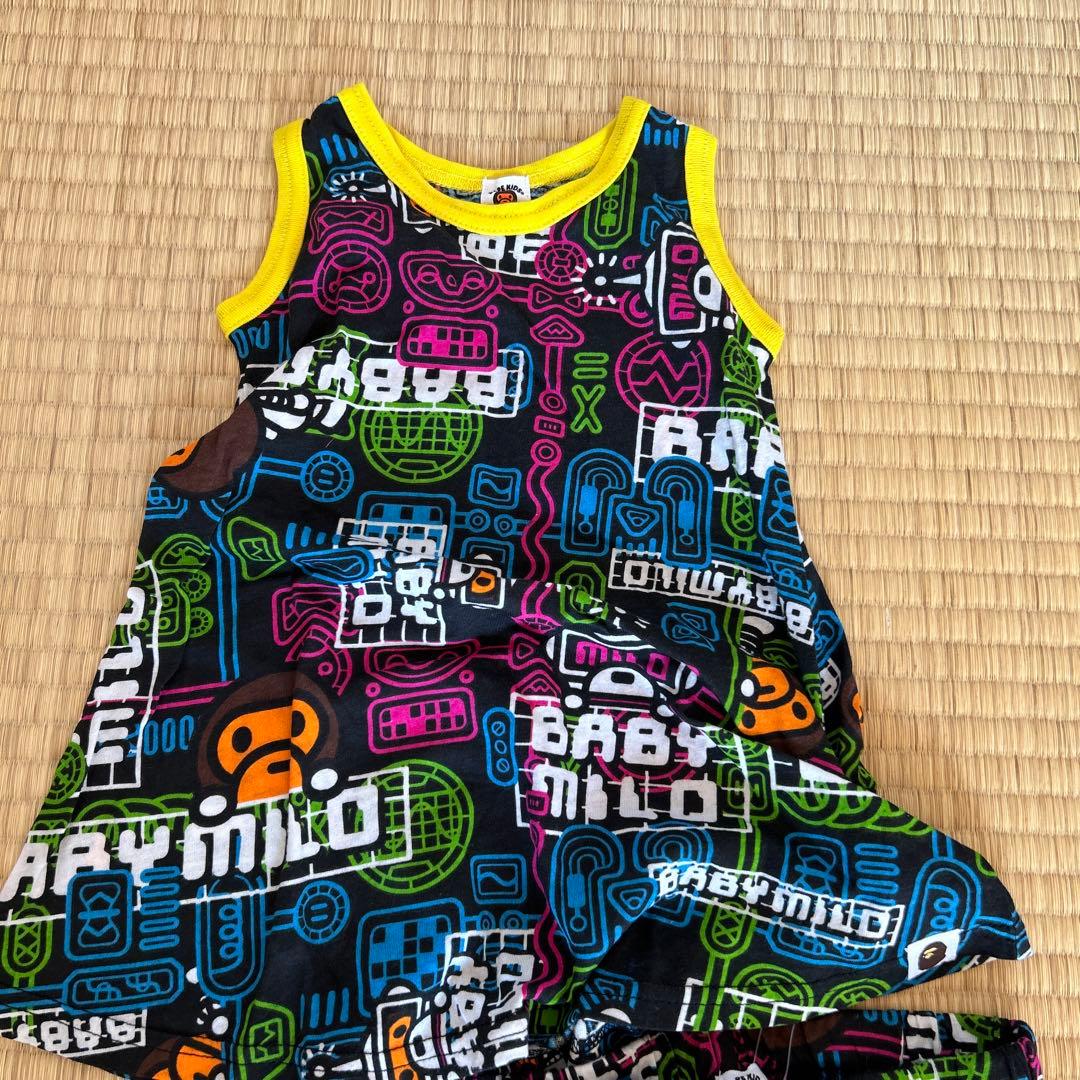 新品BAPEKIDSノースリーブ・タンクトップとショートパンツセット