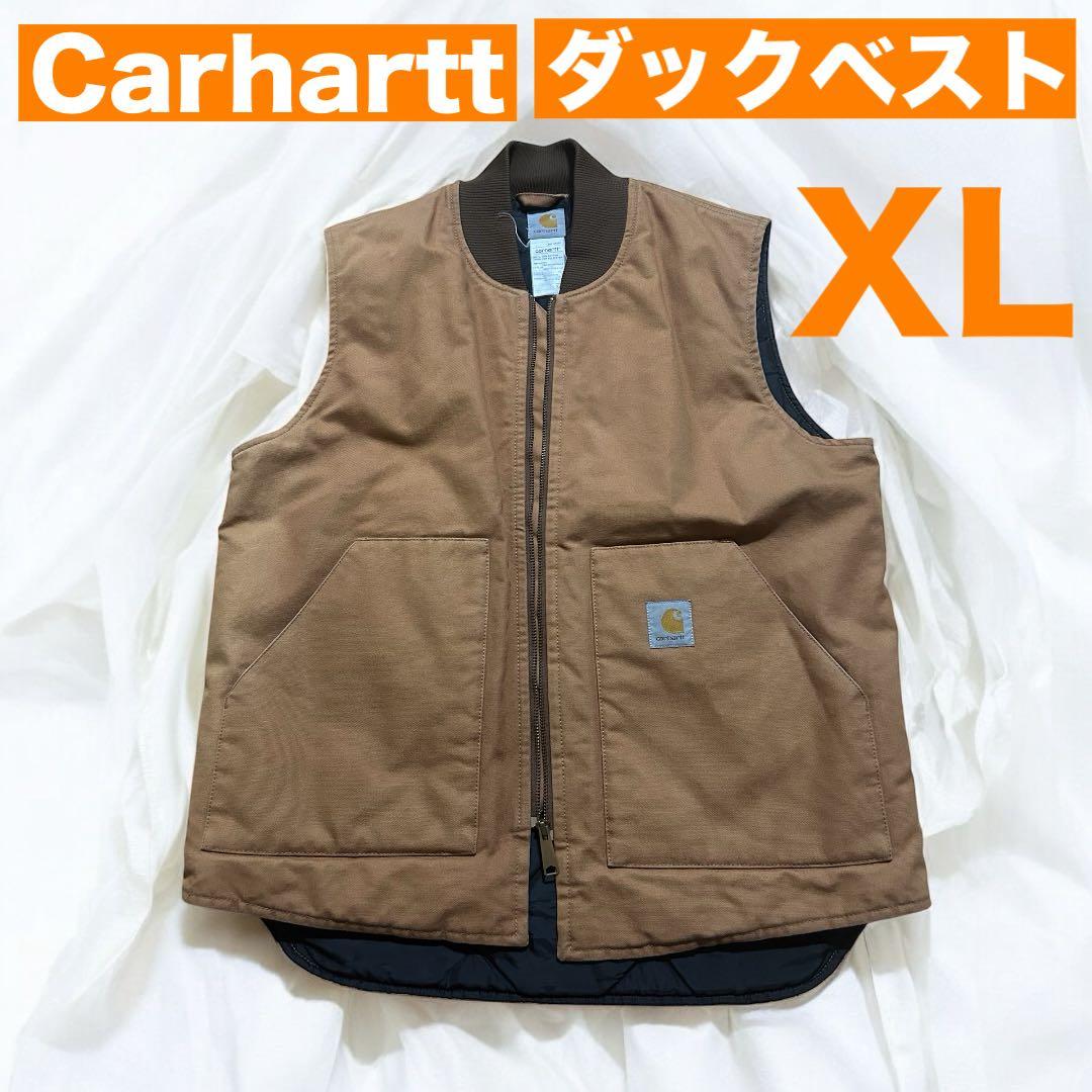 賀*内様 【大人気】 カーハート ダックベスト ブラウン XLサイズ 00's “Carhartt” Duck Vest SIZE XL 00年代 カーハート ダックベスト
