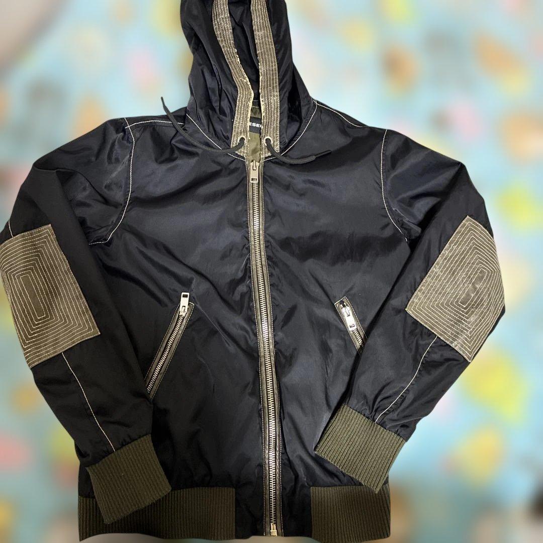 DIESEL ナイロンジャケット　メンズS レザー切り替え セール】メンズ ジャケット（ナイロンジャケット）｜DIESEL