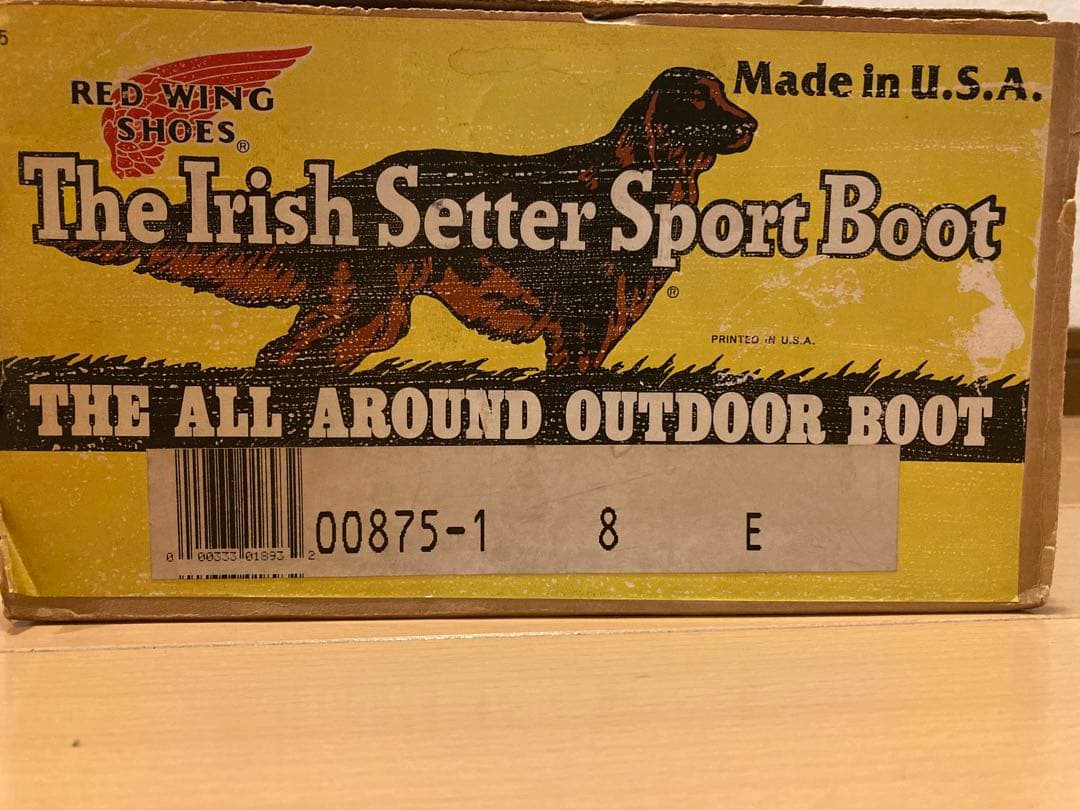 91年 ベロ裏 半円犬タグ US8E レッドウィング アイリッシュセッター