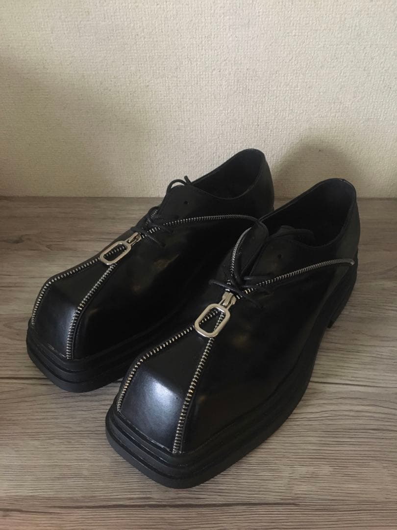 shoowtime ジップデザインスクエアトゥホールシューズ Shoowtime（ショウタイム） スニーカー Synthetic leather zip design