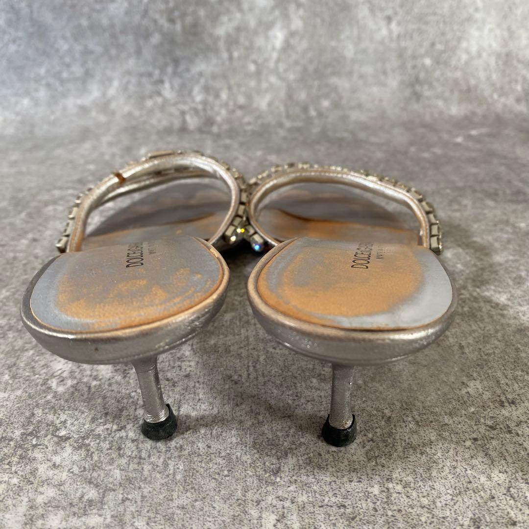 ドルチェアンドガッバーナ ハイヒール ビジュークリスタル ミュール