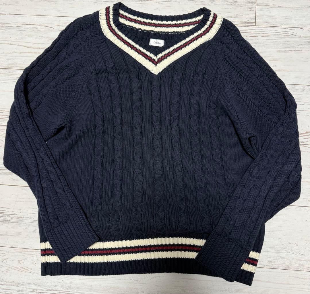 CIOTA ciota シオタ　Cricket Sweater チルデン　ニット CIOTA シオタ Cricket Sweaterチルデンニット スビンコットン - メルカリ
