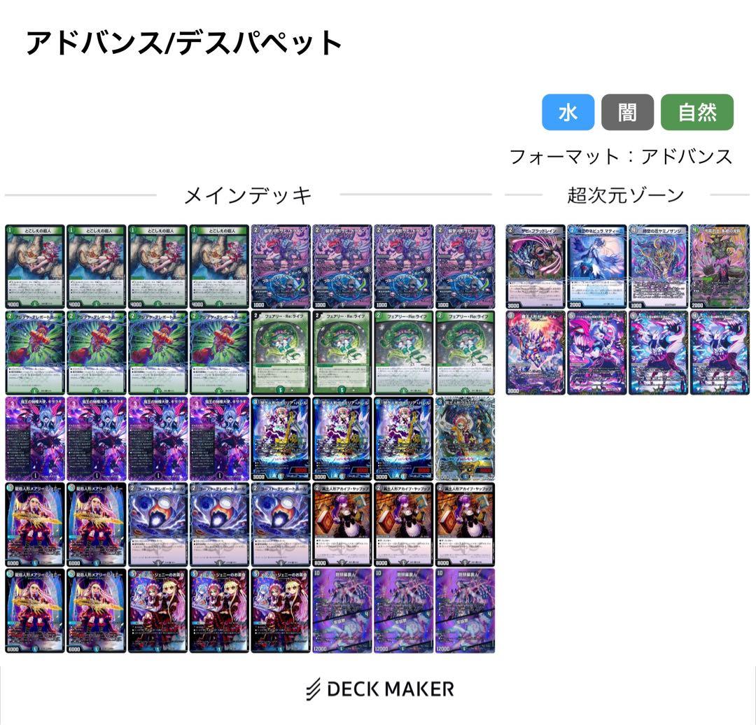 青黒緑デスパペット アドバンスデッキ - メルカリ