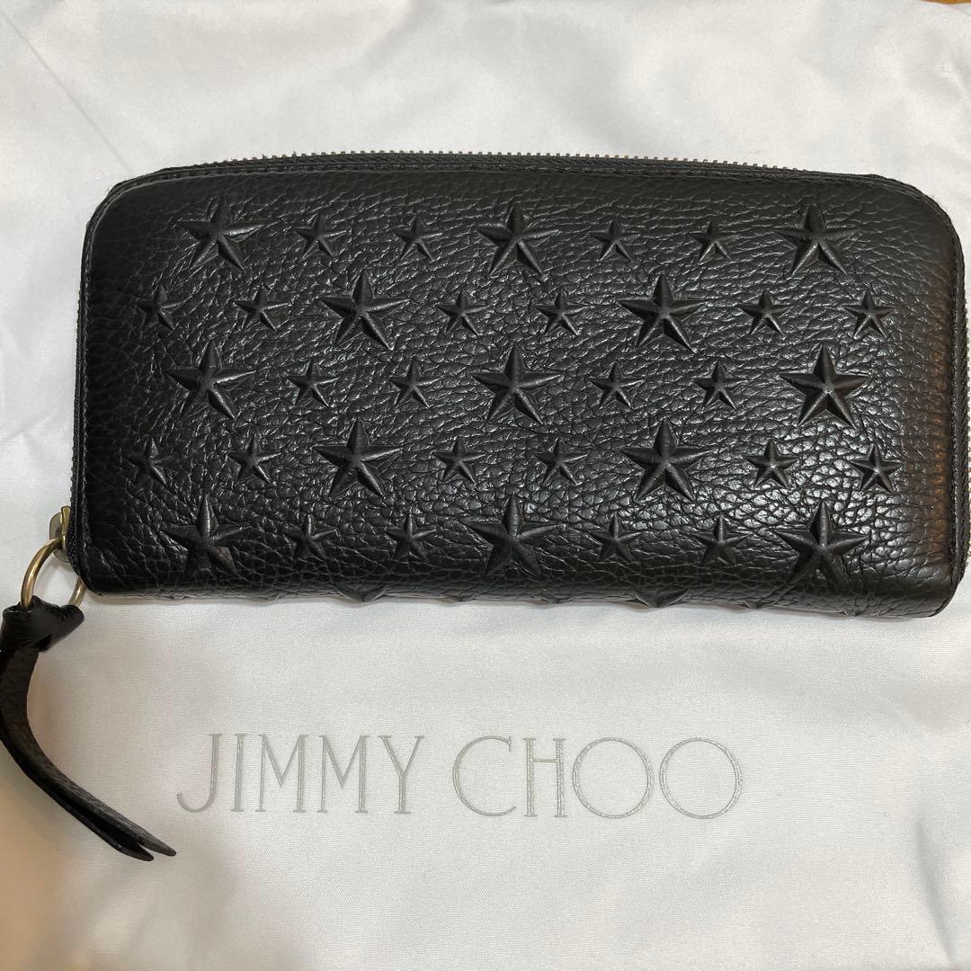 JIMMY CHOO ブラック 長財布 星型エンボス - メルカリ