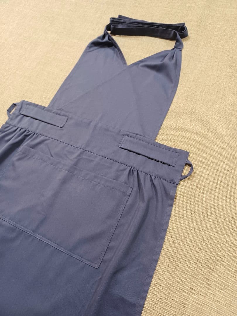 オーダー】茶道 稽古着エプロン ネイビー