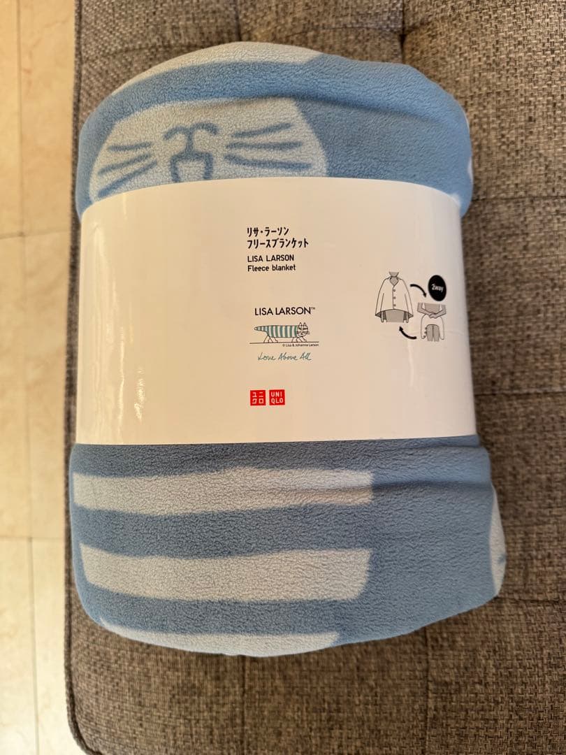ユニクロ リサラーソン フリースブランケット ねこのミンミ 新品未使用
