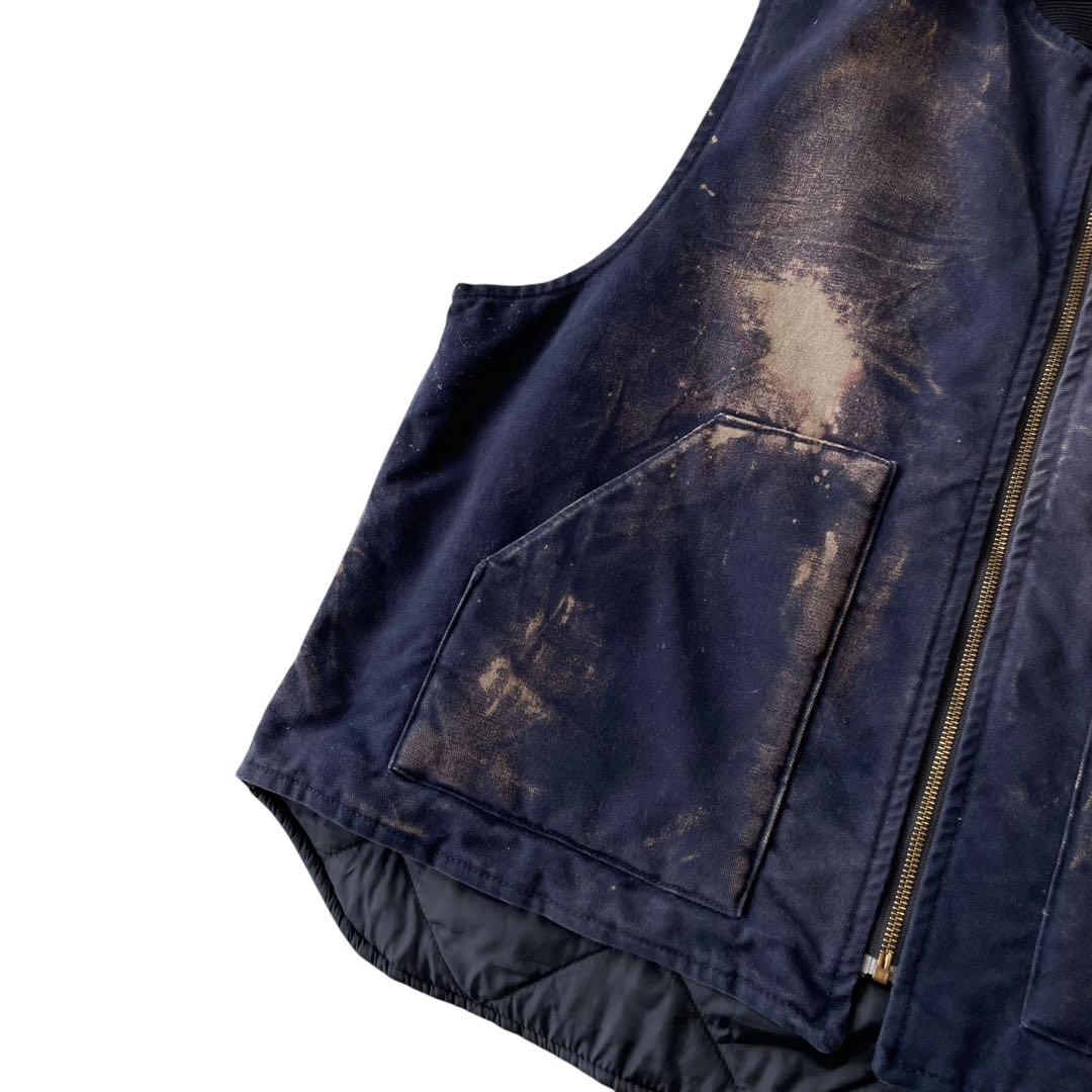 鬼フェード 雰囲気極上 カーハート ネイビー ダックベスト 90s~ - メルカリ