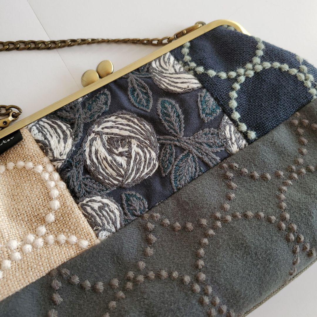 ミナペルホネン生地 がま口バック - メルカリ