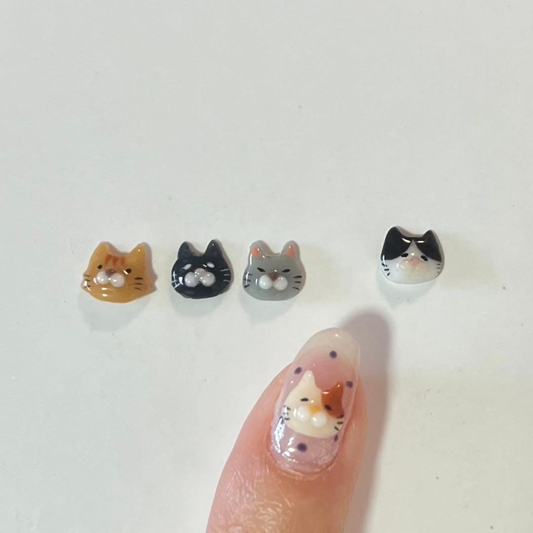 ネイルパーツ 3dネイルパーツ ネコ 猫 動物 - メルカリ