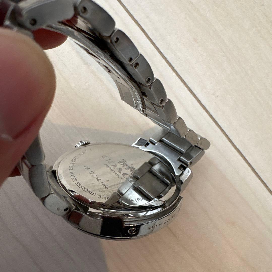 COACH アナログ時計 シルバー - メルカリ