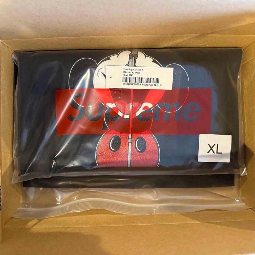 【新品・未使用】NUMBER (N)INE ミッキー 長袖Tシャツ XLサイズ Supreme シュプリーム 2025AW Number (N)ine x Mickey Mouse Raglan L