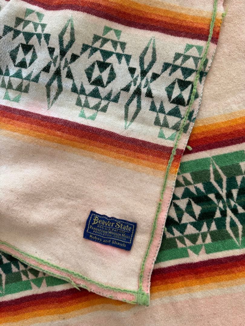 70's PENDLETON BEAVER STATE ネイティブ柄 ウールラグ - メルカリ