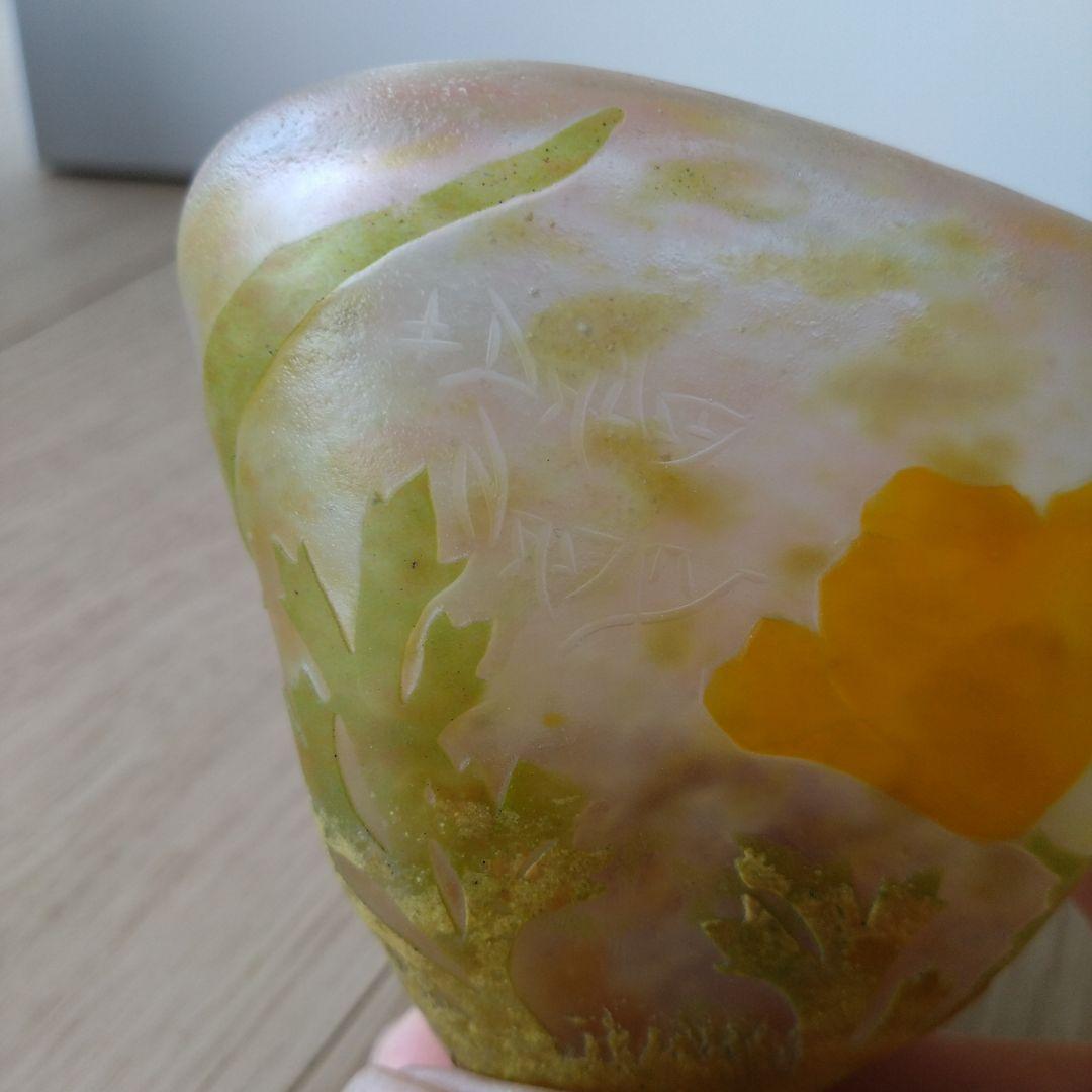 n*1様 ドーム ヒナゲシ文花器 花器 箱付き アールヌーボー ドーム兄弟