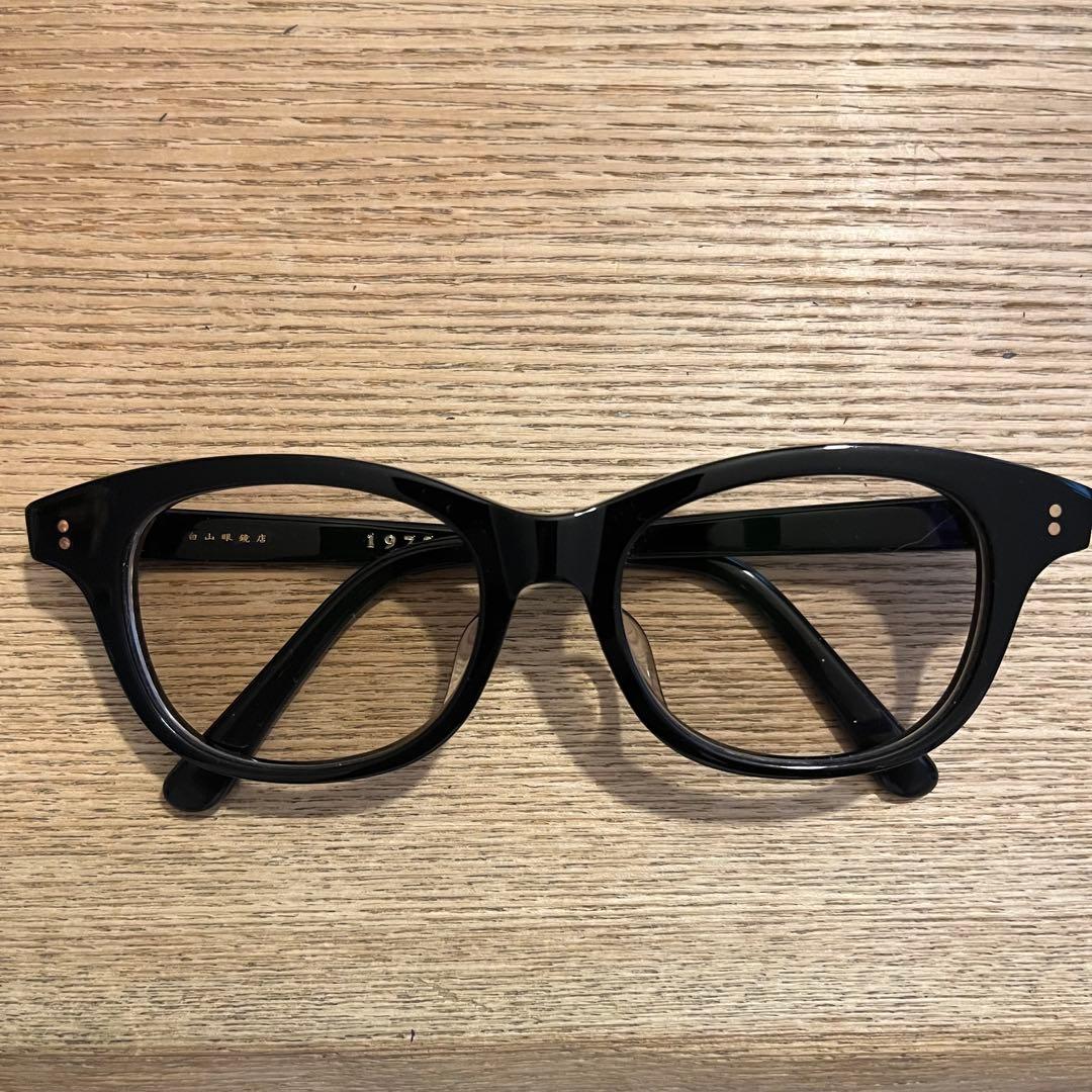 白山眼鏡店 HANK 1975 黒 ケース、メガネクロス付き - メルカリ