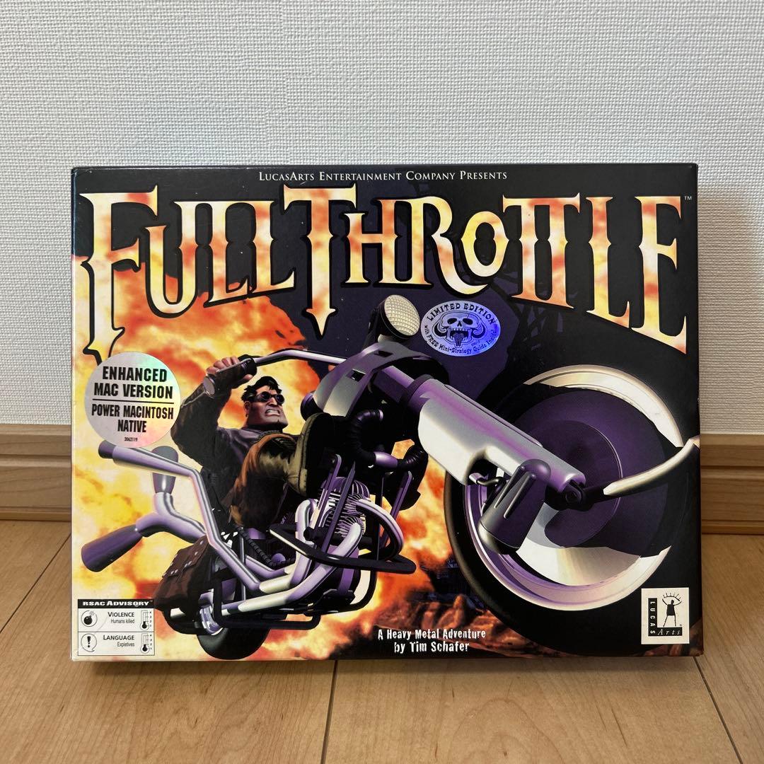 LucasArts Full Throttle PCゲーム Full Throttle Lucas Arts Limited Edition game MAC CD-ROM BIG BOX