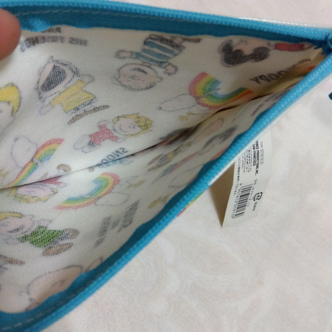 日本製昭和レトロ 平成レトロ スヌーピー虹柄ポーチ 保険証通帳ケース