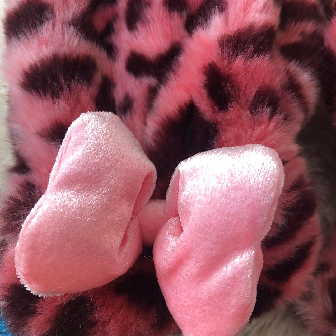 ディズニー ピンク ヒョウ柄 ミトン ファー 手袋 レオパード - メルカリ