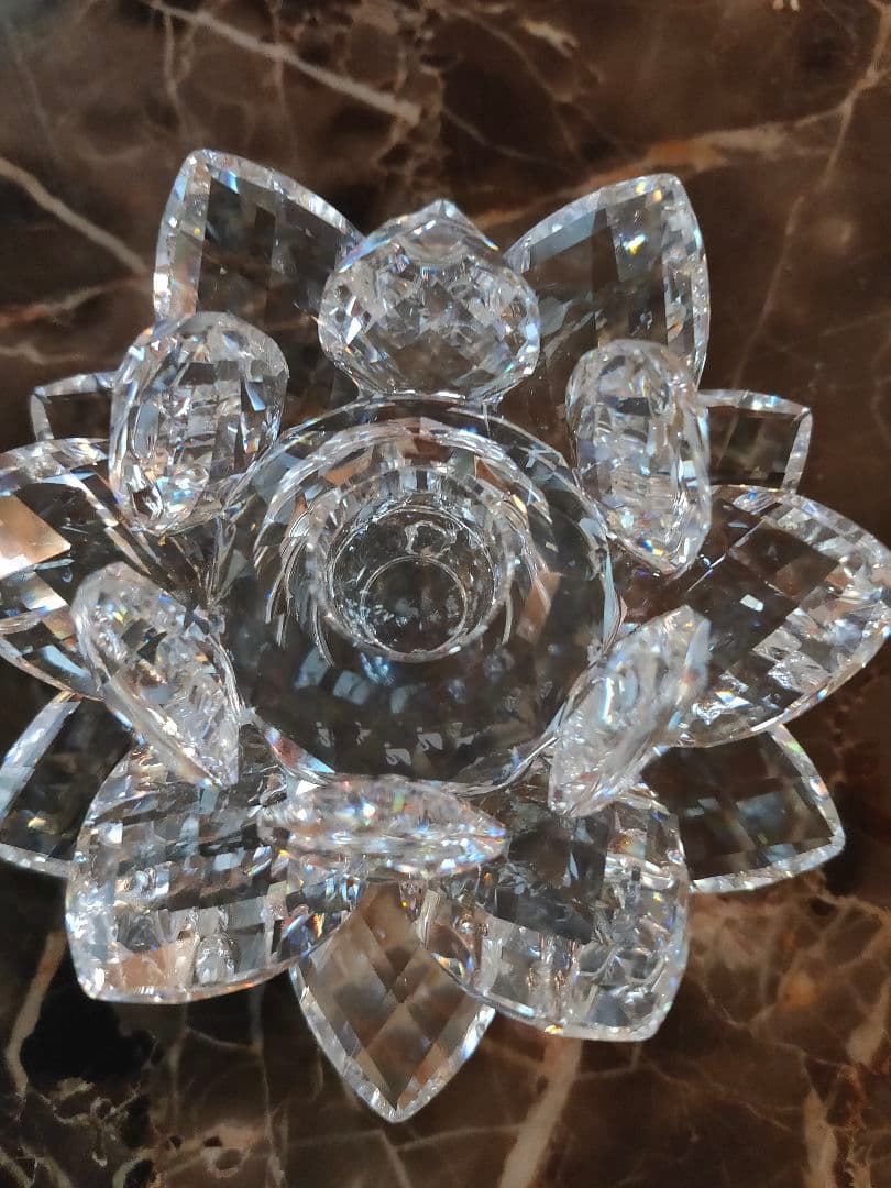 スワロフスキー睡蓮0826 スワロフスキー 睡蓮 キャンドルスタンド