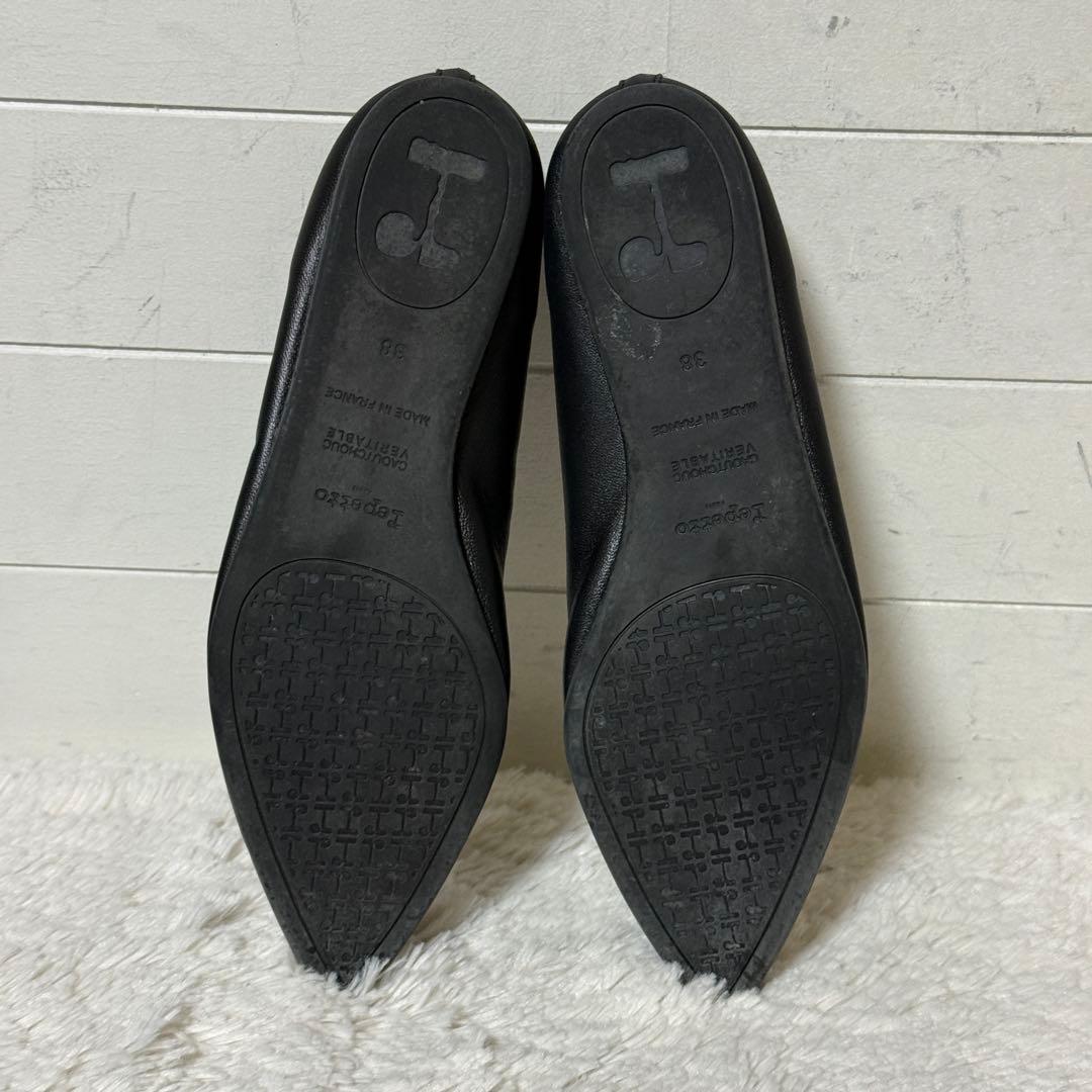 極美品✨repetto レペット JUNON フラット バレエシューズ 黒 38