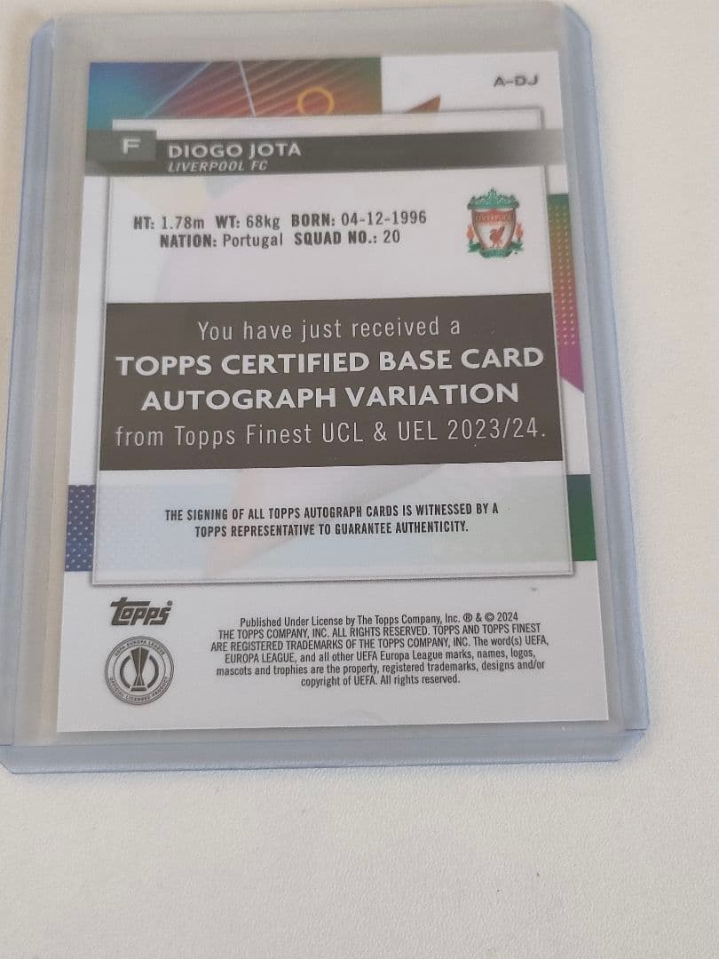 23-24 Topps Finest ディオゴ・ジョタ直筆サイン バリエーション