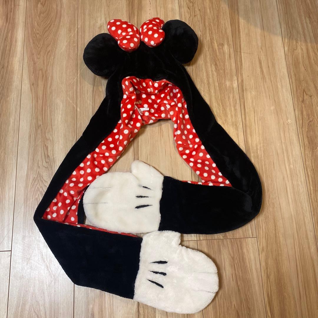 ミニーマウス 手袋付きマフラー ファンキャップ - メルカリ