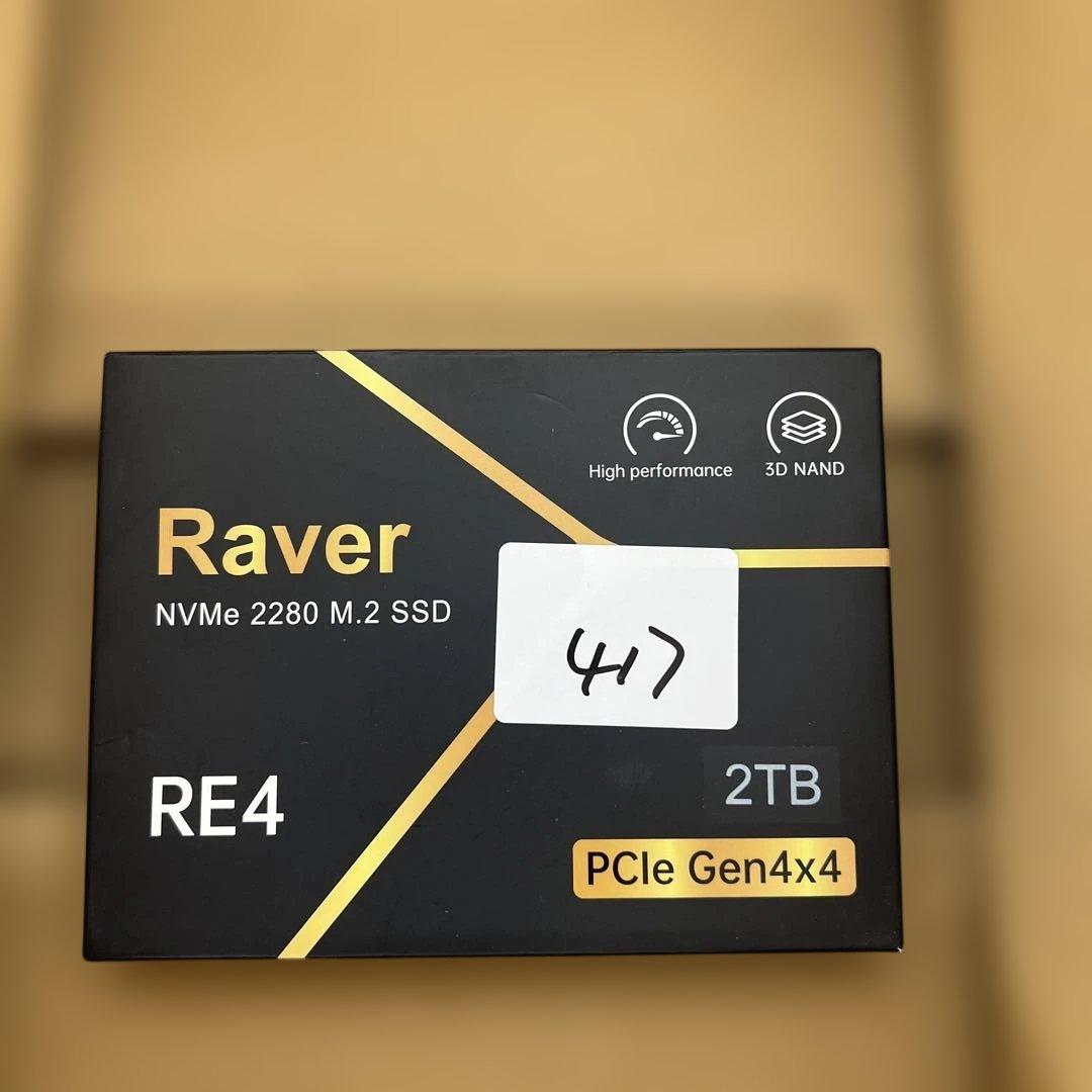 417 Raver 内蔵 SSD 2TB 未開封 Raver 内蔵型 SSD 2TB PCIe Gen3x4 M.2 NVMe 2280 3300MB/s 3D NAND