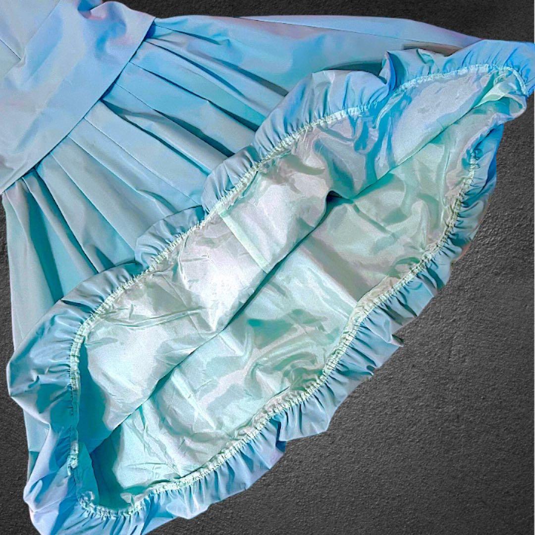 M´S GRACY 水色 バルーンワンピース エムズグレーシー ブルー ドレス