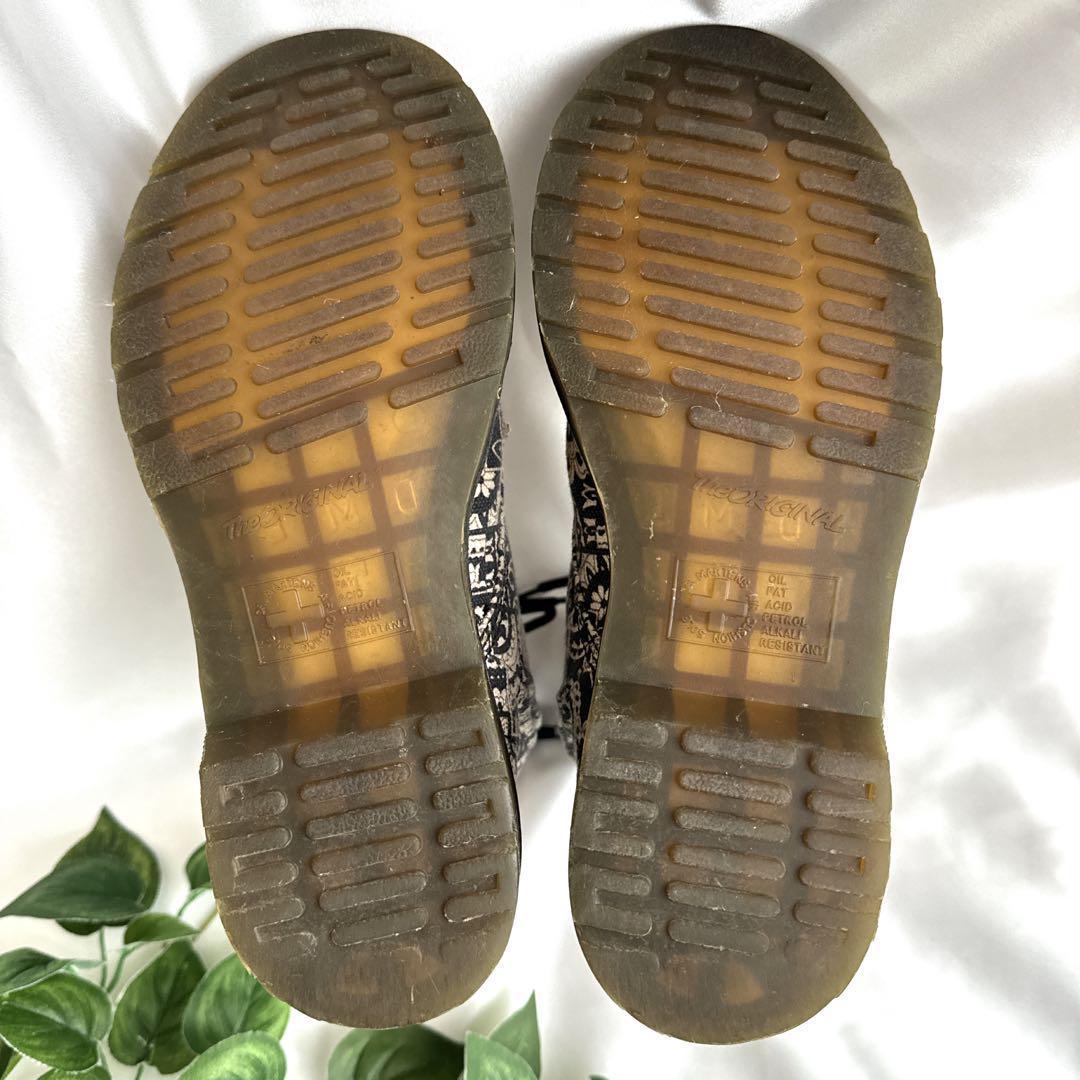 コラボ 希少 ドクターマーチン ワイズ 総柄 9ホール サイドジップ