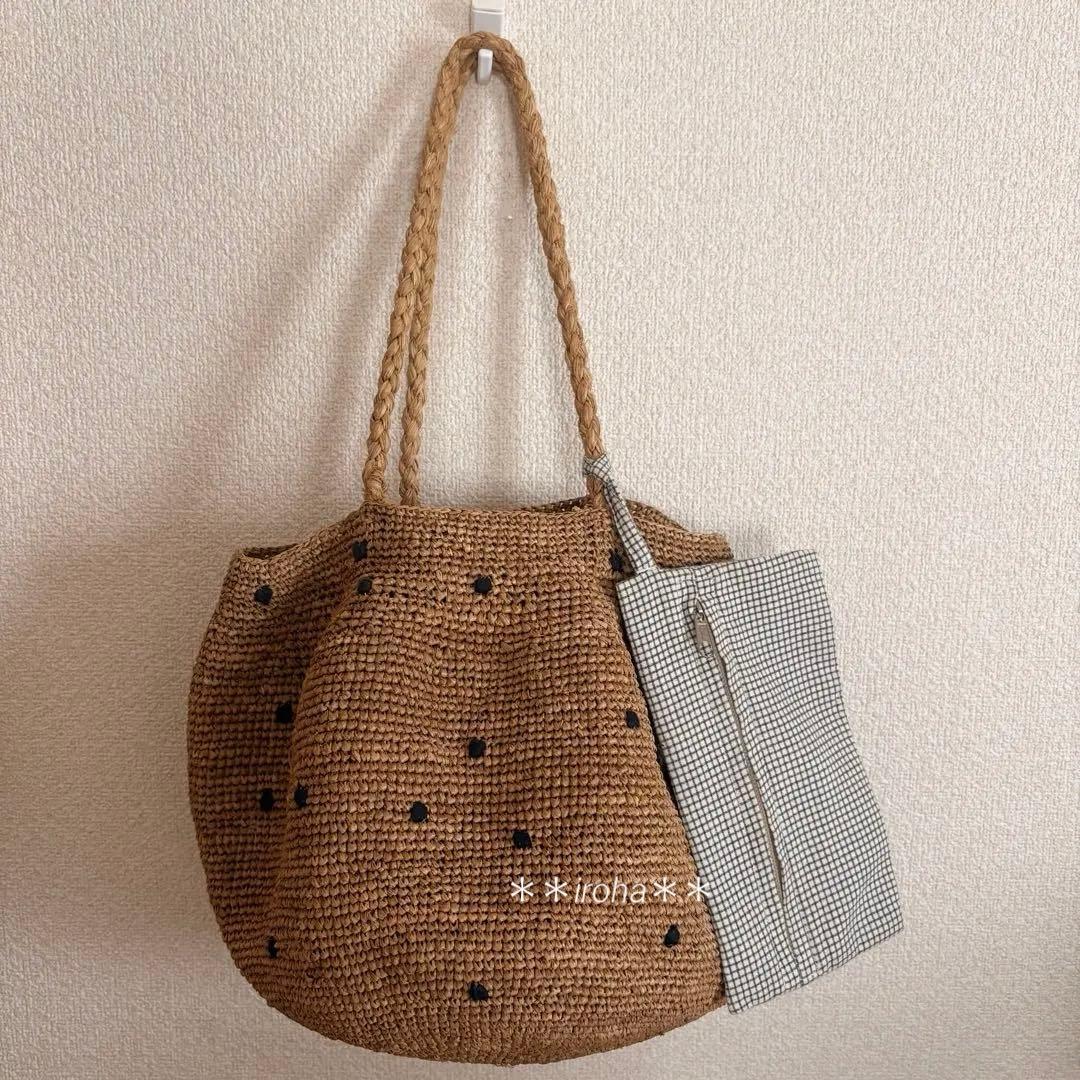 NORO MADRAGUE PLUMETIS POIS M かごバッグ かぐれ