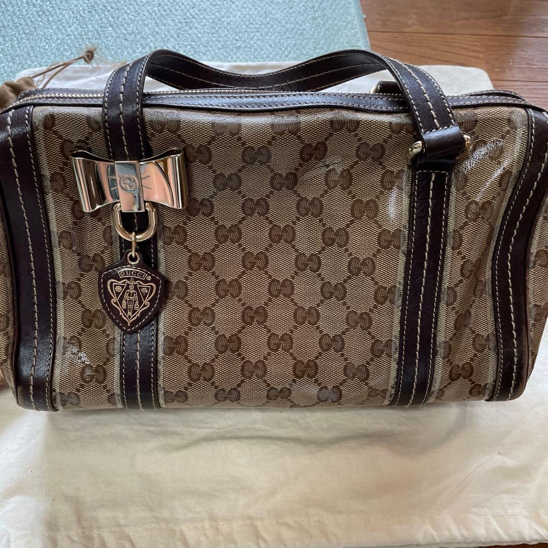 d*7様 GUCCI GGパターン Gucci 8.5 GG Brown Supreme 521682 Dapper Dan Brown & Orange US 9