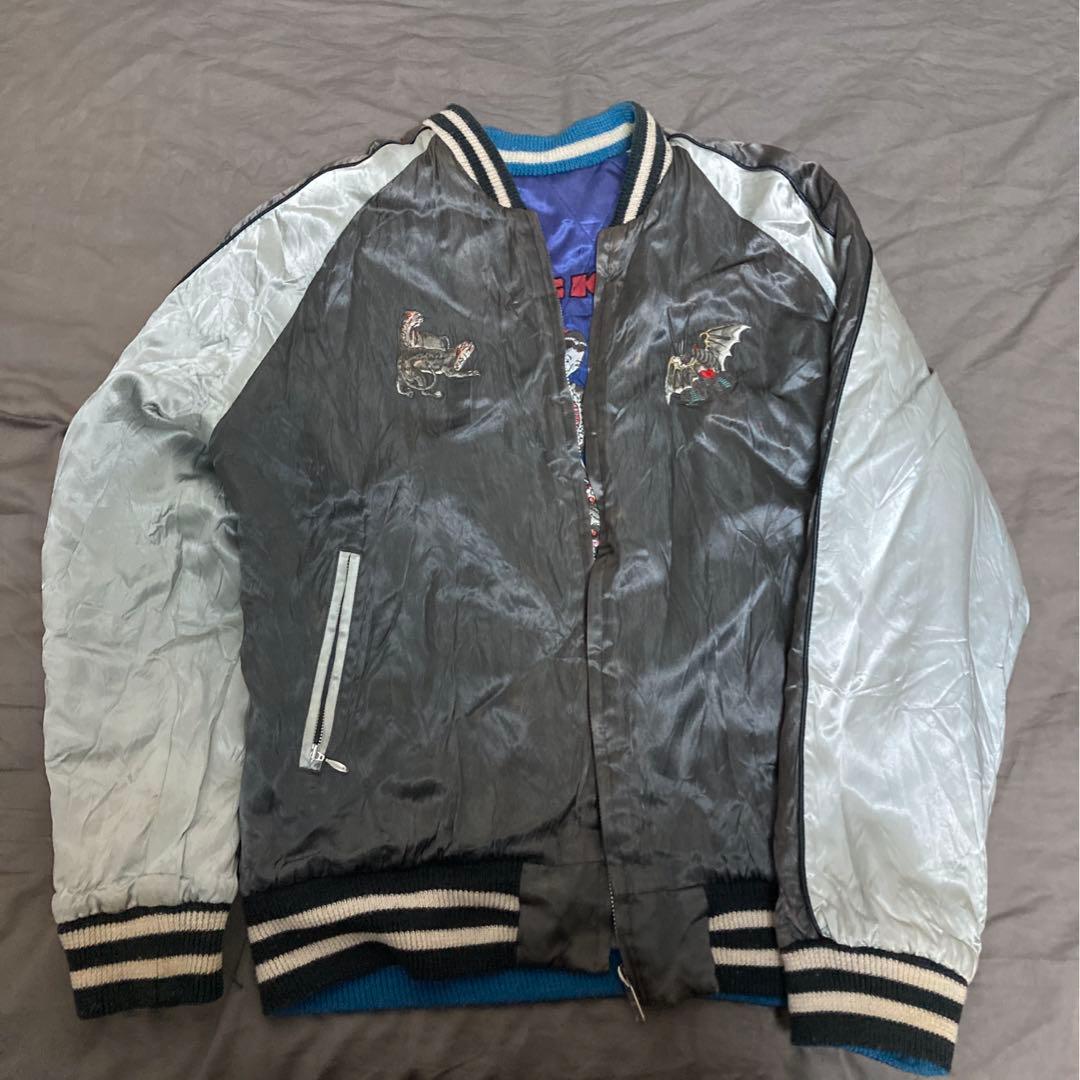 古着】スカジャン リバーシブル OZONE ROCKS(オゾンロックス) L - メルカリ