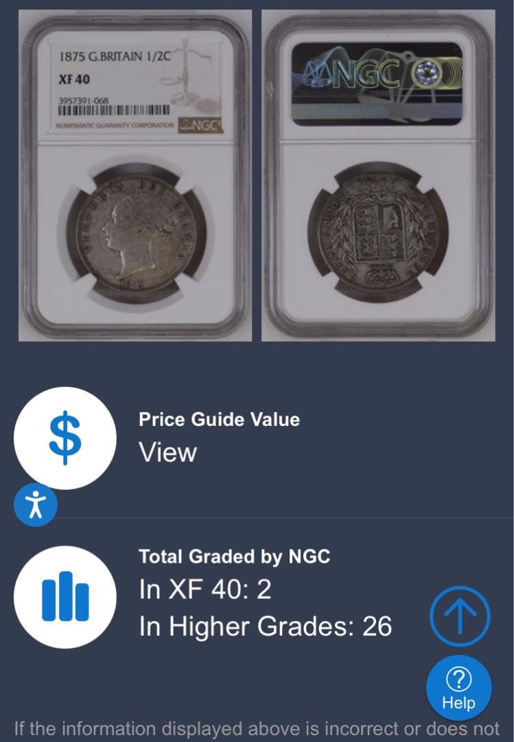 希少 レア】1875年 イギリス ヴィクトリア ハーフクラウンコイン XF40