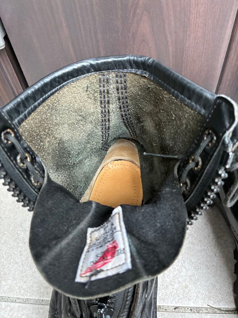 Redwingファイアーマンブーツ ジッパー付き アイアントゥー - メルカリ