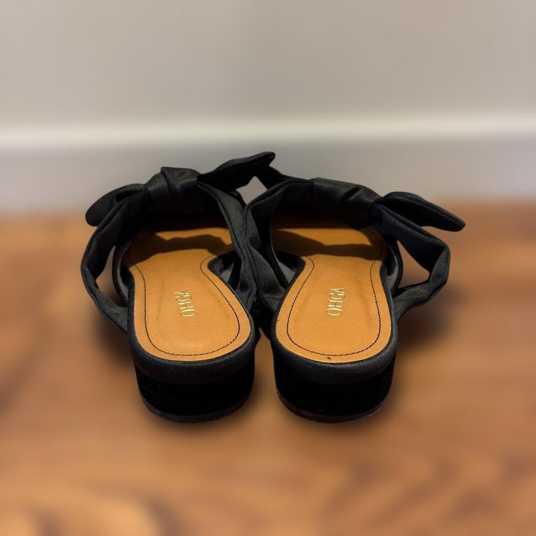 OHGA ベロアリボンミュール - メルカリ