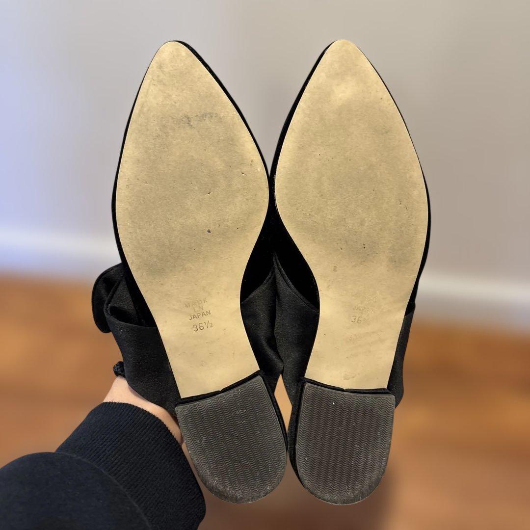 OHGA ベロアリボンミュール - メルカリ