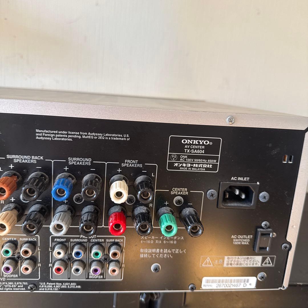 オンキヨー AVアンプ TX-SA604 シルバー リ - メルカリ
