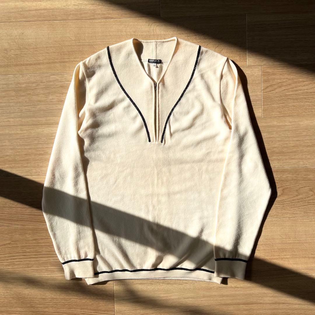 90s Giorgio Armani ハーフジップ ウール ニット ヴィンテージ 1990s Giorgio Armani Low Gauge Pure Silk Sweater Made in Hong kong