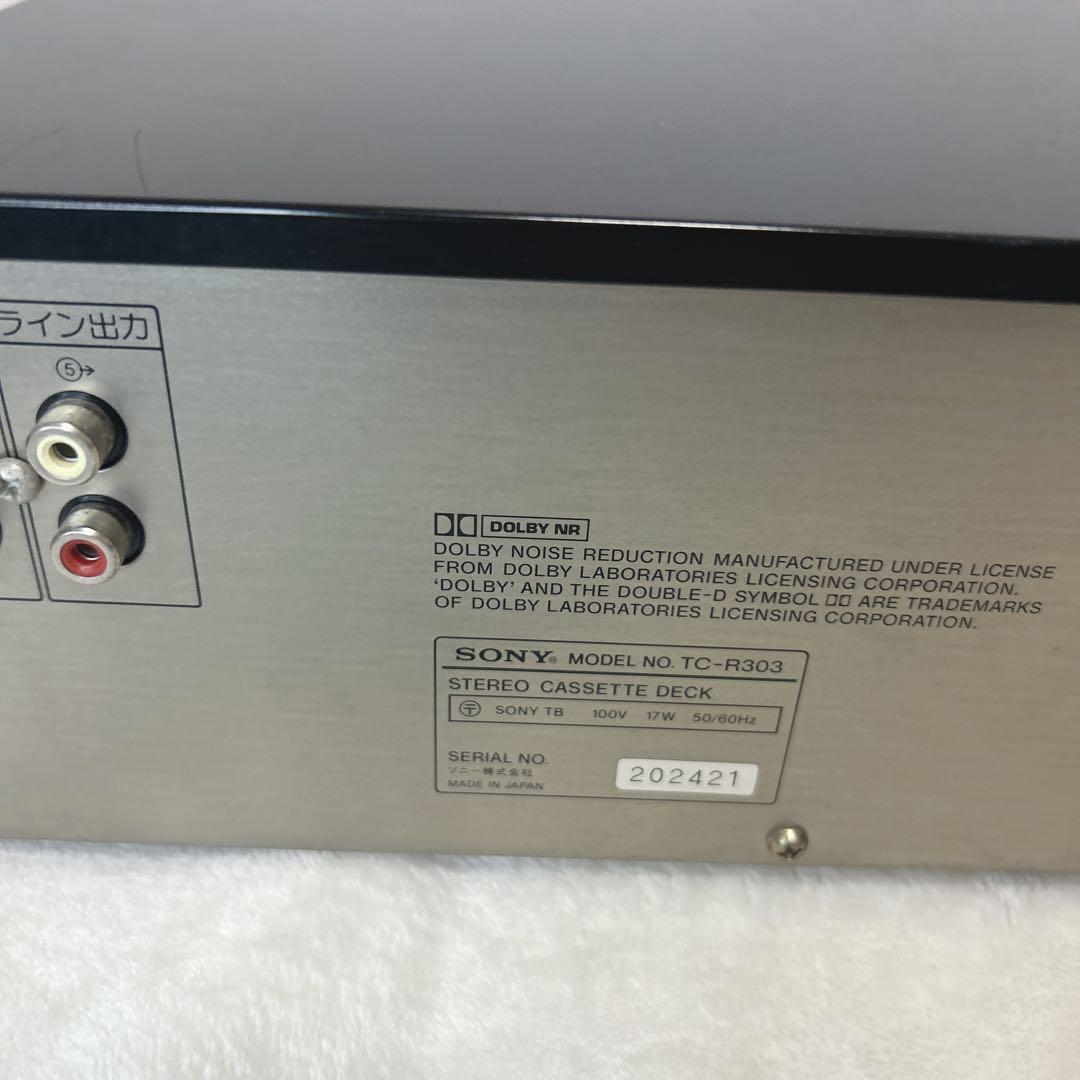 ✨美品✨レア物 動作品 SONY TC‐R303 カセットデッキ ソニー - メルカリ