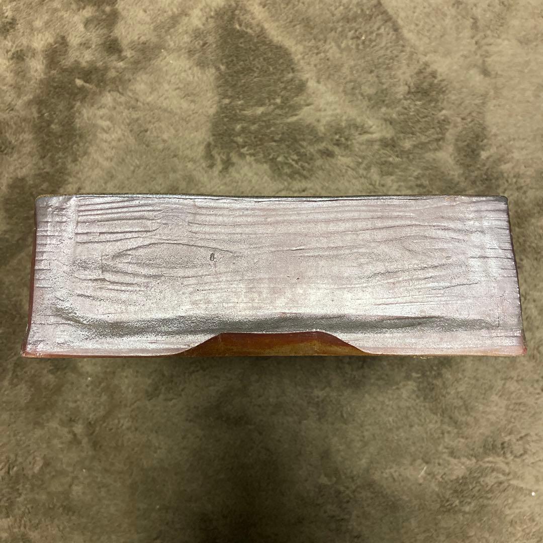 備前焼 大型 水盤 花器 角鉢 華道 生花 34.5センチ - メルカリ