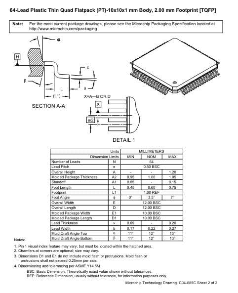 PIC16F1947-I/PT 中古160個/TRAY入 PIC16F最上位版 - メルカリ