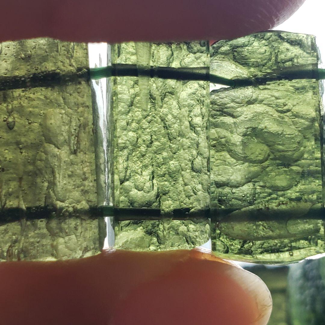 天然 モルダバイト 48.82g【鑑別書付き】 ブレスレット バングル