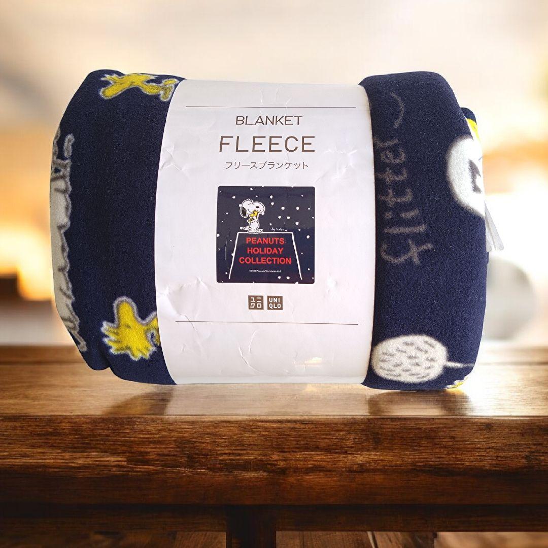 ユニクロ×ピーナッツ スヌーピー フリーブランケット ネイビー - メルカリ
