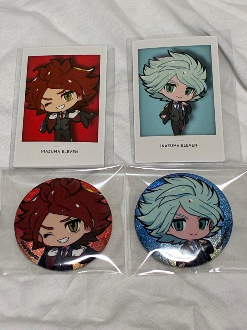 イナズマイレブンAGF 南雲晴矢 ＆ 涼野風介 ポラショ 缶バッジ 各1点